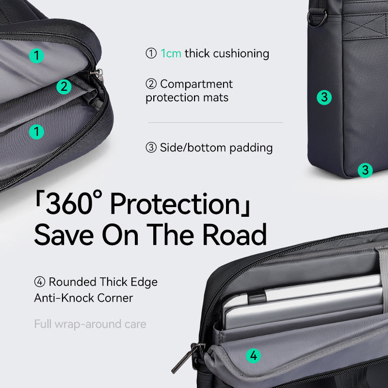 MarkRyden Classic IV commuter briefcase with 360° protection, cushioning & mats
