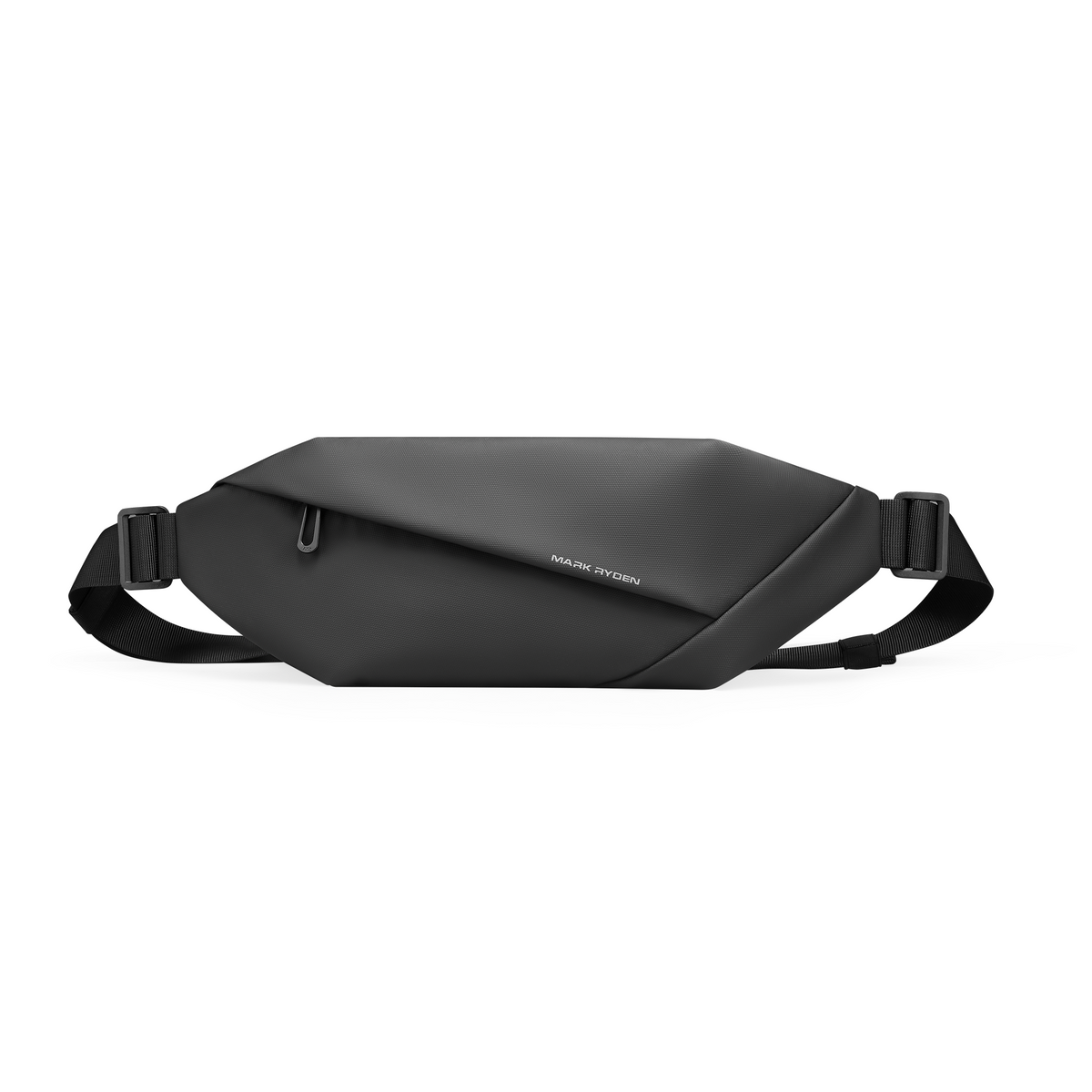 Mark Ryden MetroFlex black adaptive urban daily crossbody bag with diagonal flap and adjustable straps