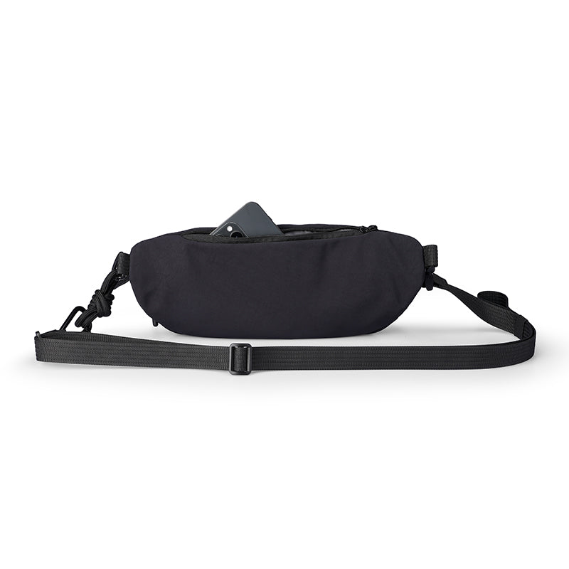 Black ChillFlex sling bag with adjustable strap, zip pocket showing phone - MARK RYDEN Global