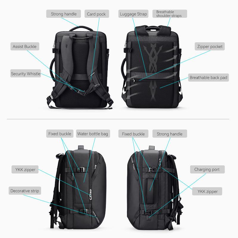 Mark Ryden Global anti-theft multi-functional backpacks with security whistle & card pocket features