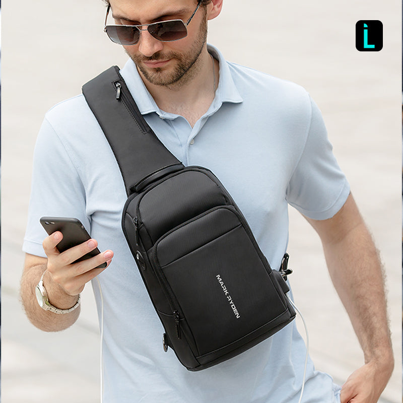 Mark Ryden black anti-theft multi-layer sling bag for modern travelers