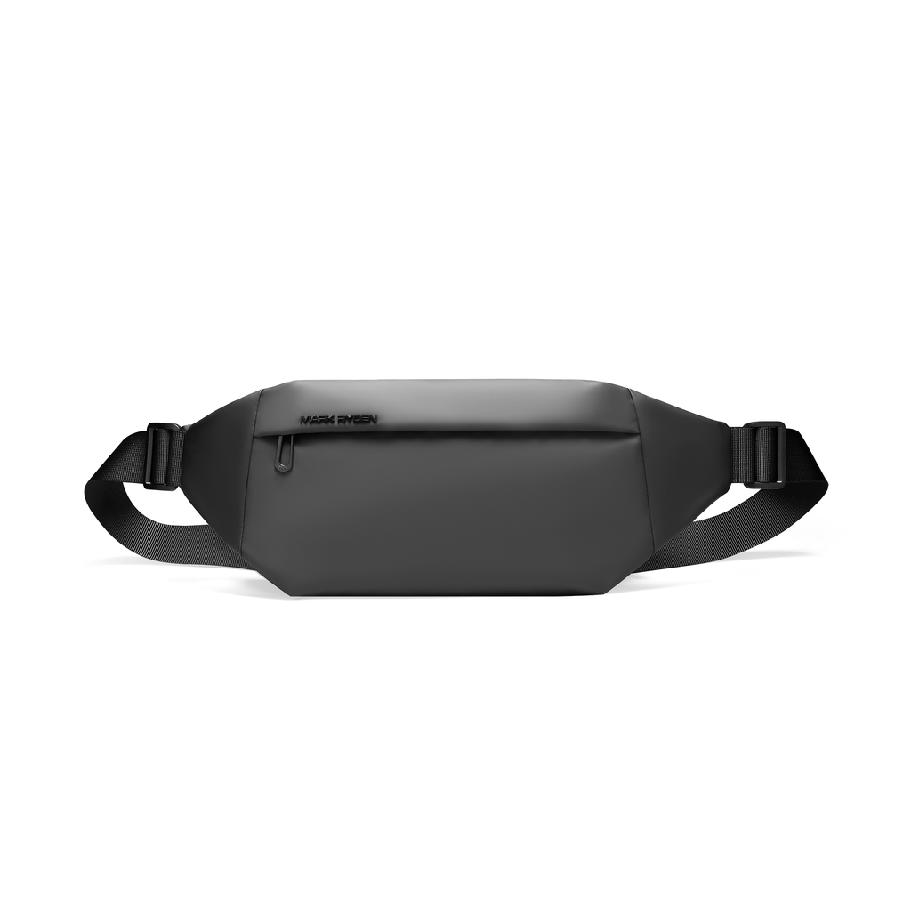 Mark Ryden black water-repellent casual shoulder bag with double-layer design