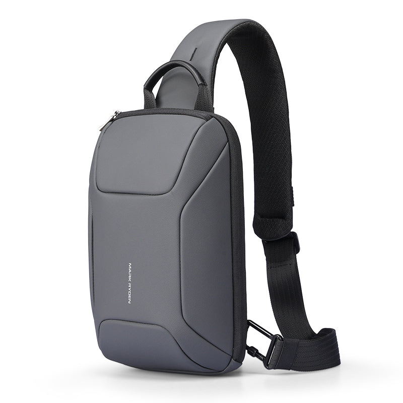 Mark Ryden Global gray anti-theft chest bag with secure strap