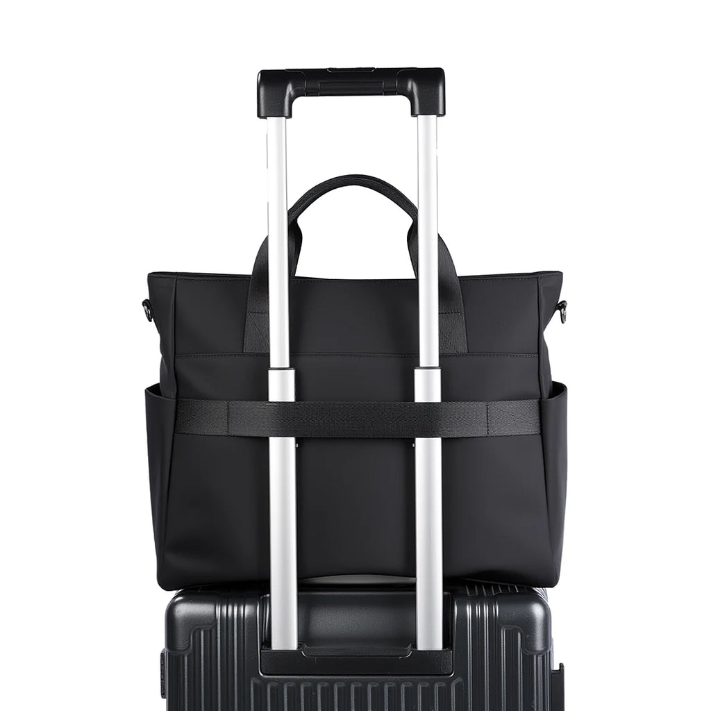 CarryDuo: Laptop Tote Bag with Side Pockets & Adjustable Shoulder Strap