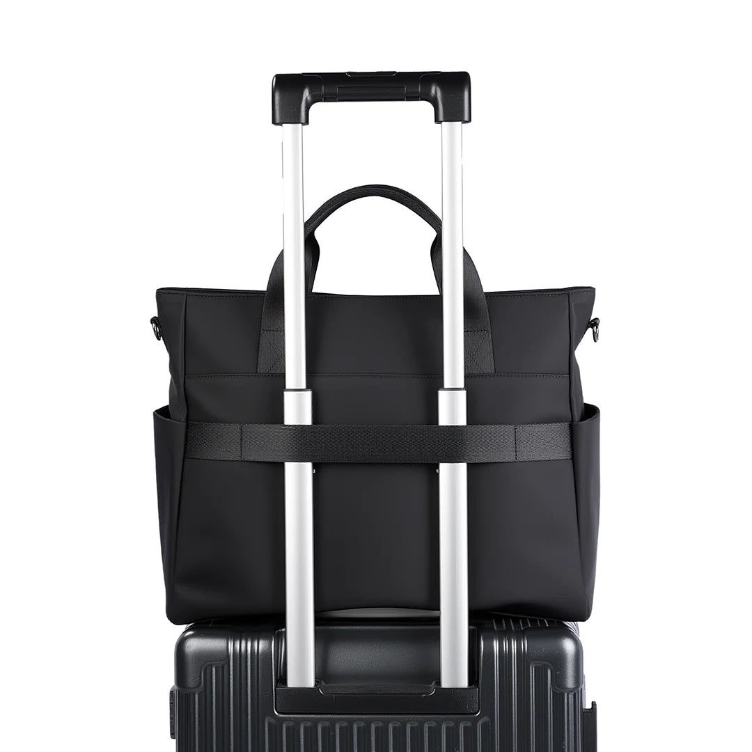 CarryDuo: Laptop Tote Bag with Side Pockets & Adjustable Shoulder Strap