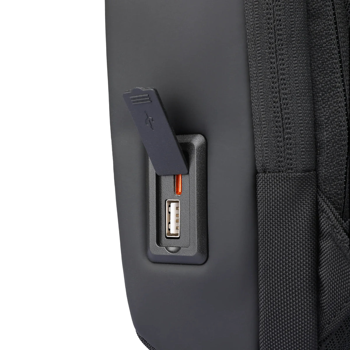 ChargeSling: RFID-Safe Chest Bag with USB Charging Port For Commute