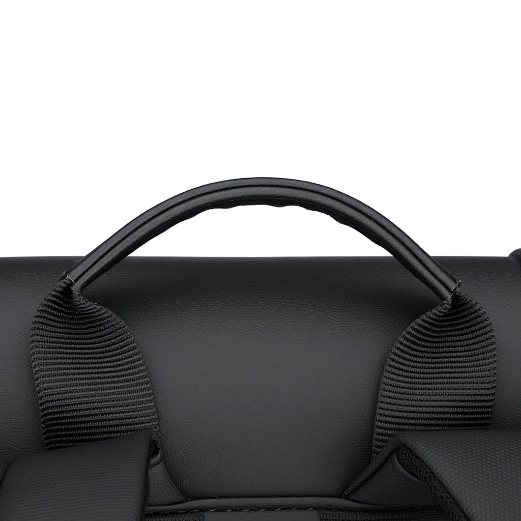 MUKE II:School Classic Business Work Black Oxford Backpack