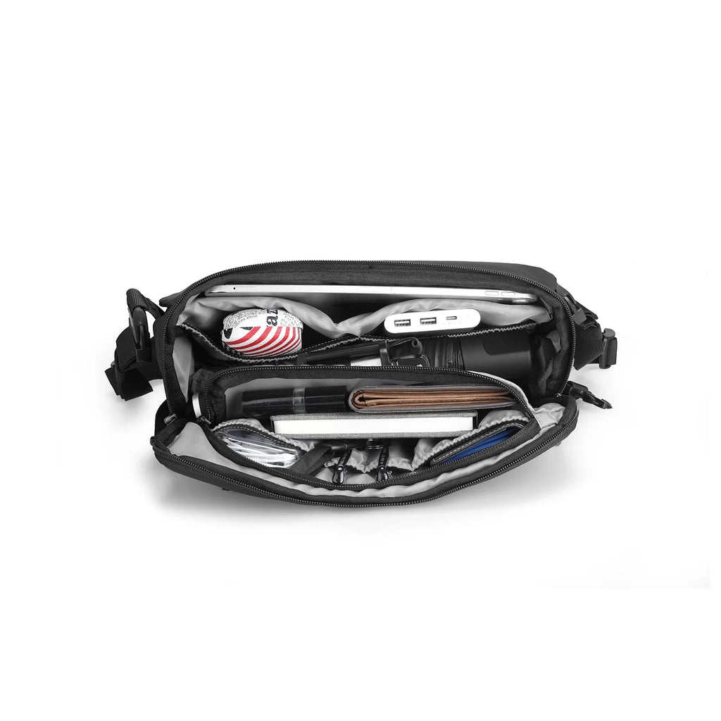Harvey: Leather Waterproof Multifunction Messenger Bag