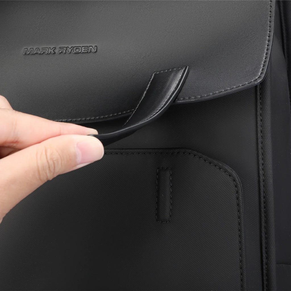 MUKE III: School Style Classic Business Work Black Oxford Backpack