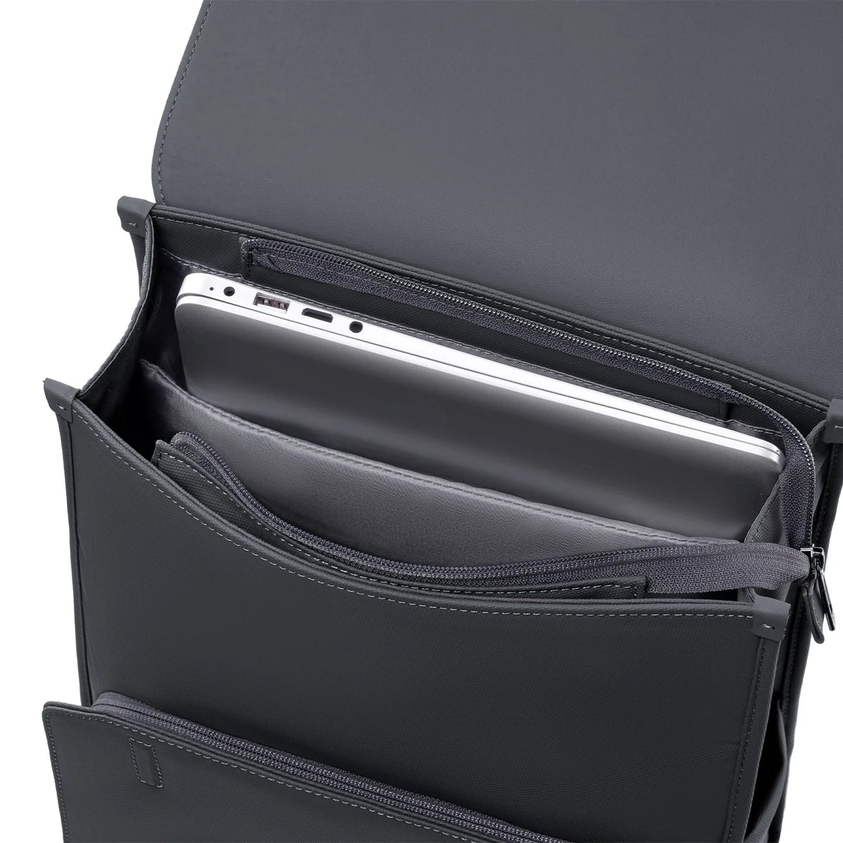 MUKE III: School Style Classic Business Work Black Oxford Backpack