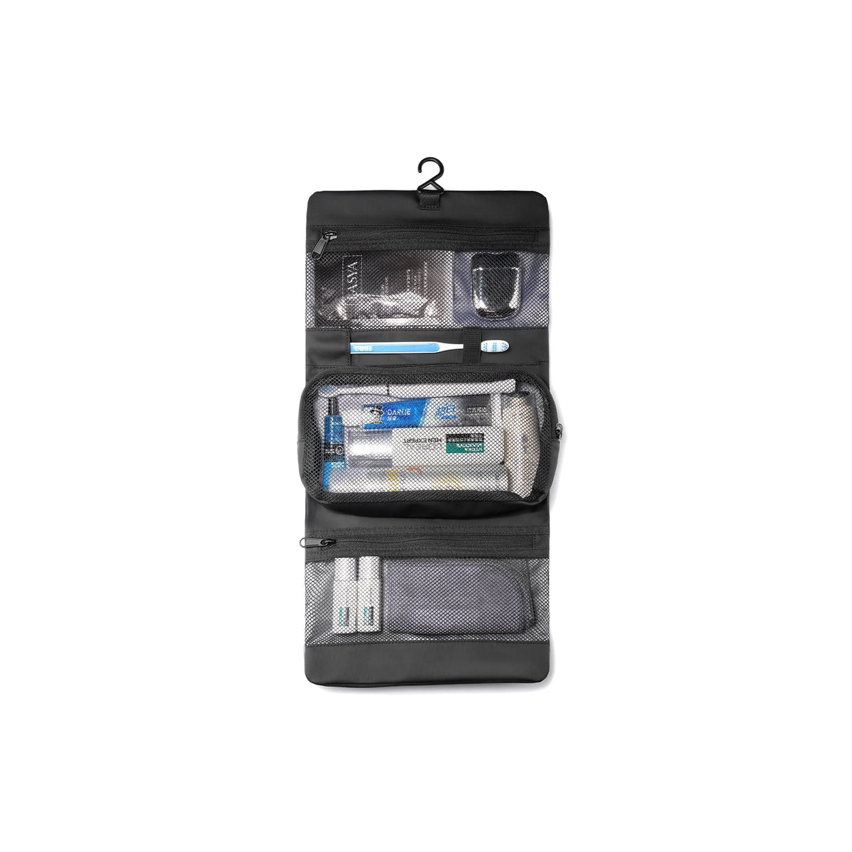 MagiClip: Wet-Dry Separate Toiletry Bag with Toothbrush Holder For Daily