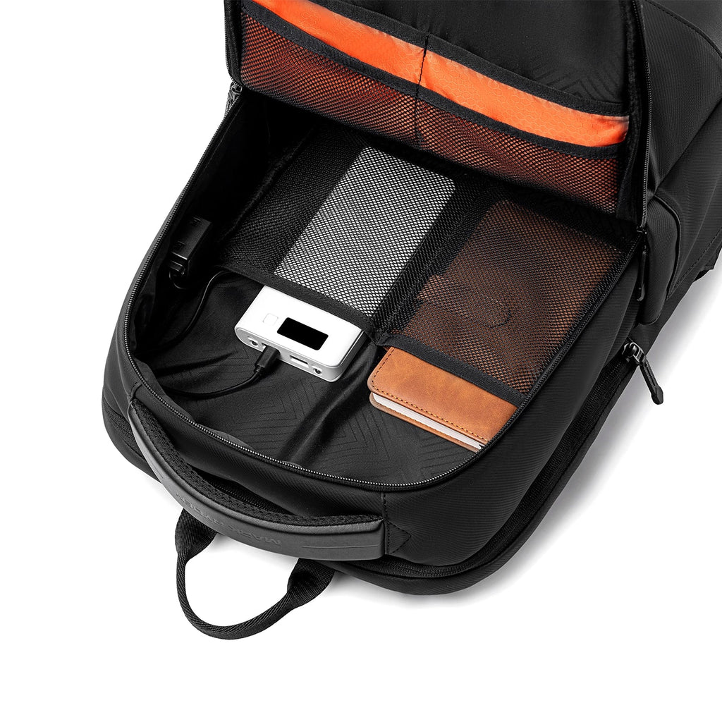 VaultPro: Business Backpack with EVA Diamond Protection & USB Charging