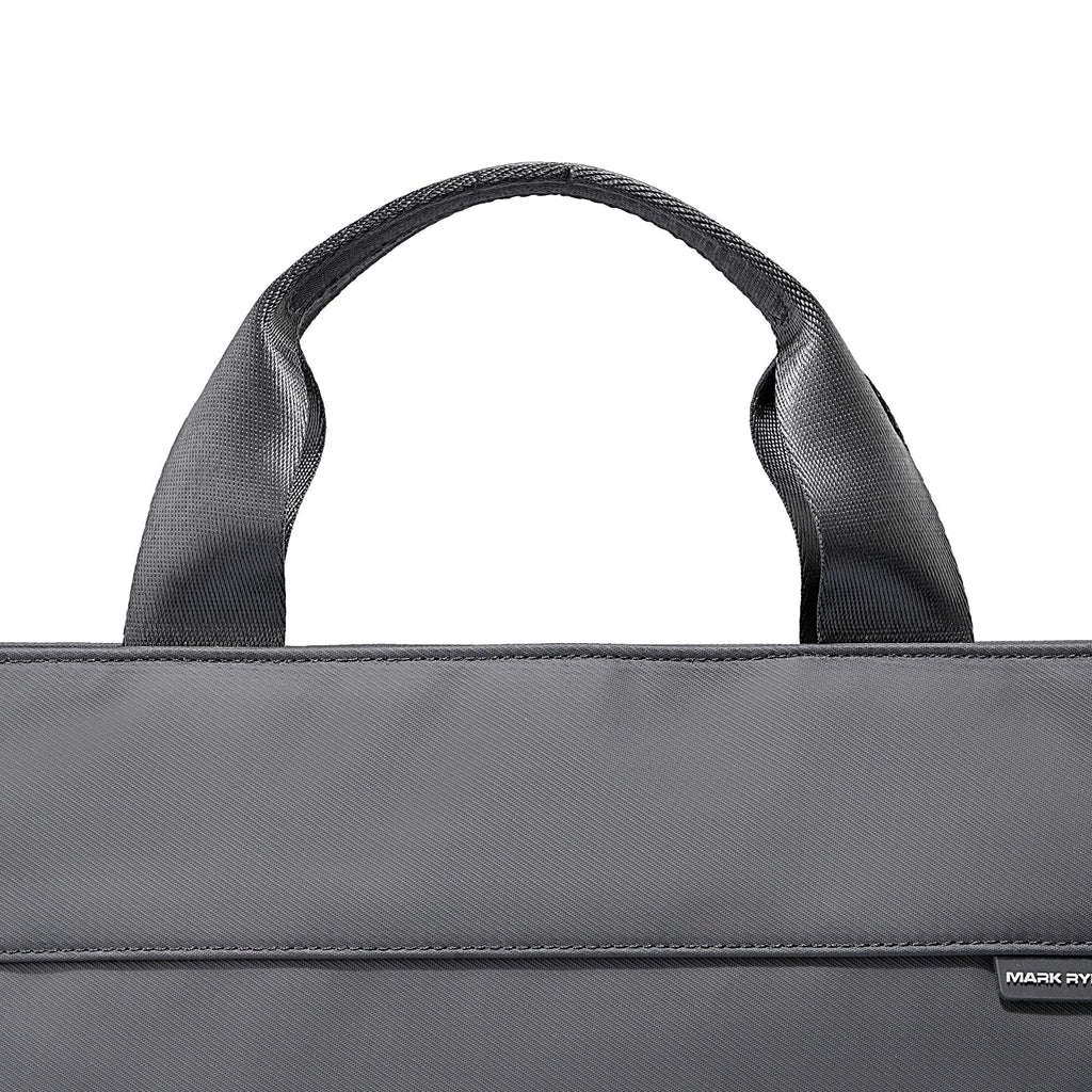 Dark gray Mark Ryden FortiCore anti - theft laptop briefcase with sturdy handles
