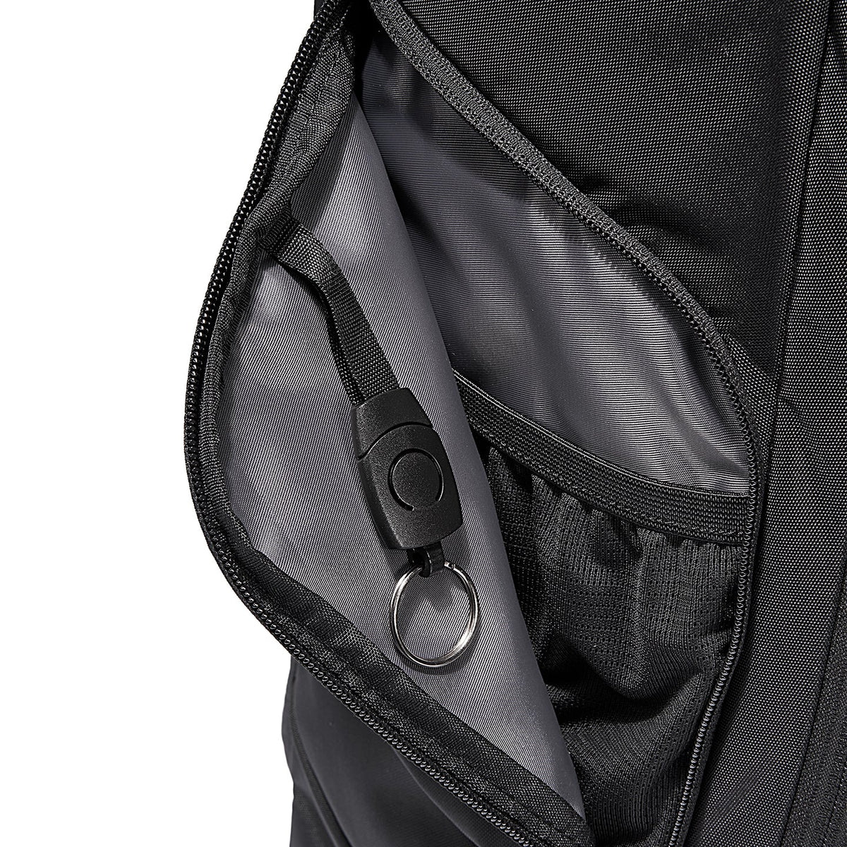 Mark Ryden Global MorphCore expandable backpack interior with zipper detail