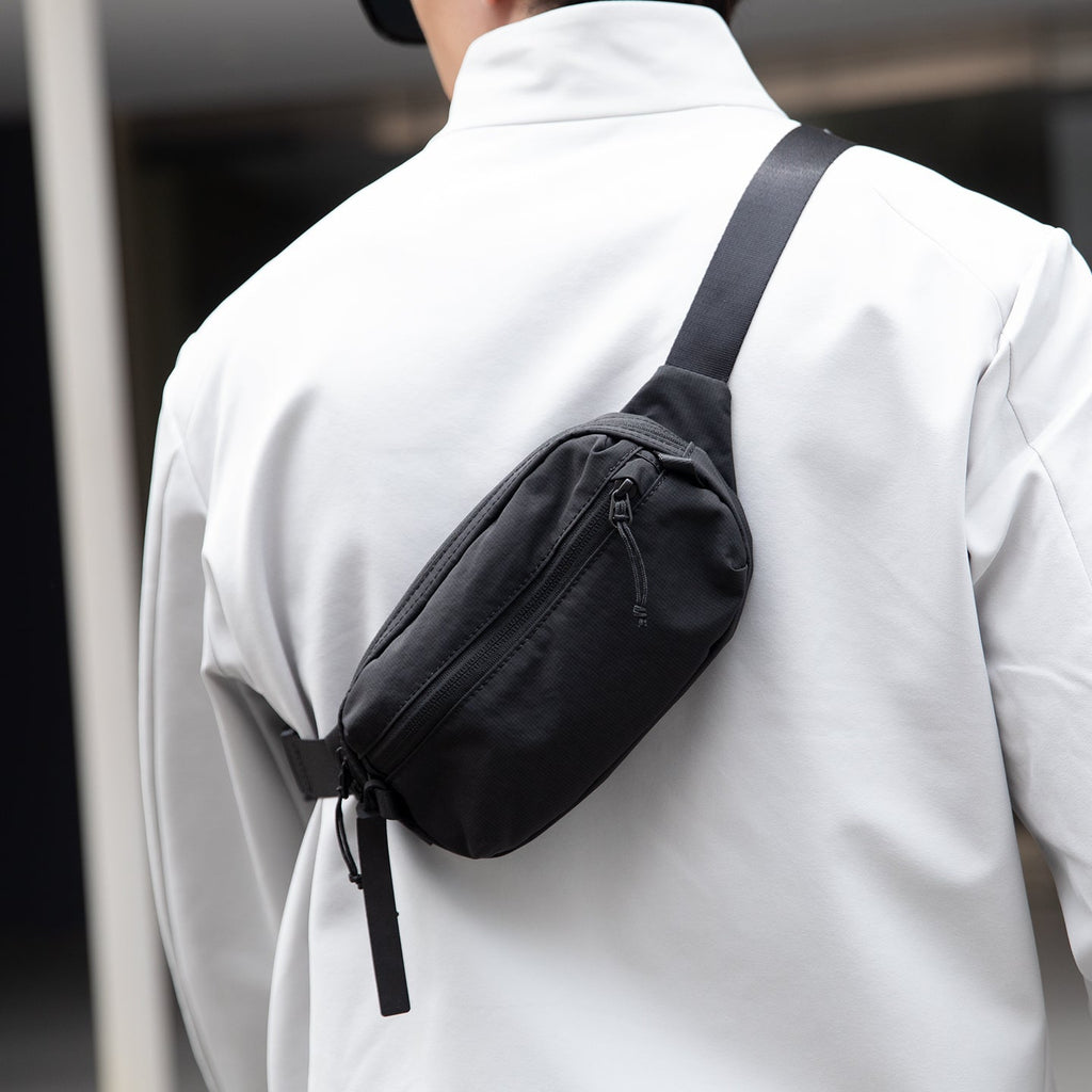 Mark Ryden Global's black ultra-light anti-theft crossbody bag with RFID protection