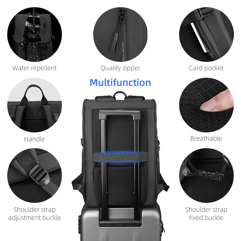 Mark Ryden Global multifunctional expandable backpack with water-resistant, zipper, card pocket