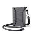 MarkRyden Global black anti-theft crossbody travel wallet with carabiner strap