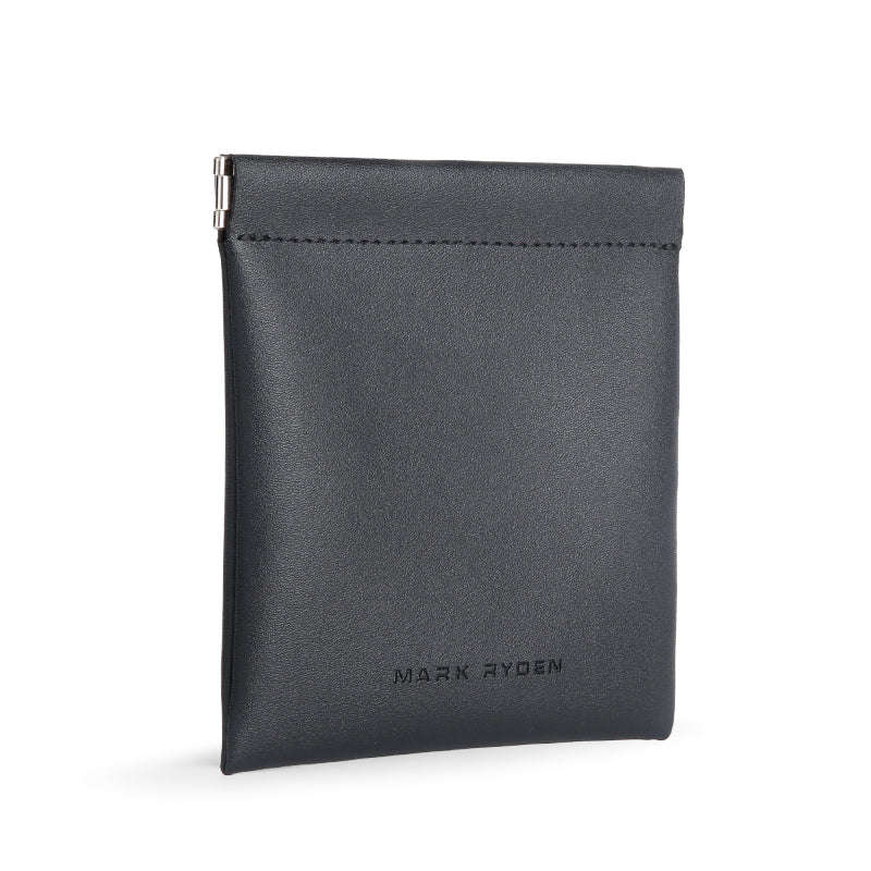 Mark Ryden black leather secure coin pouch travel accessory