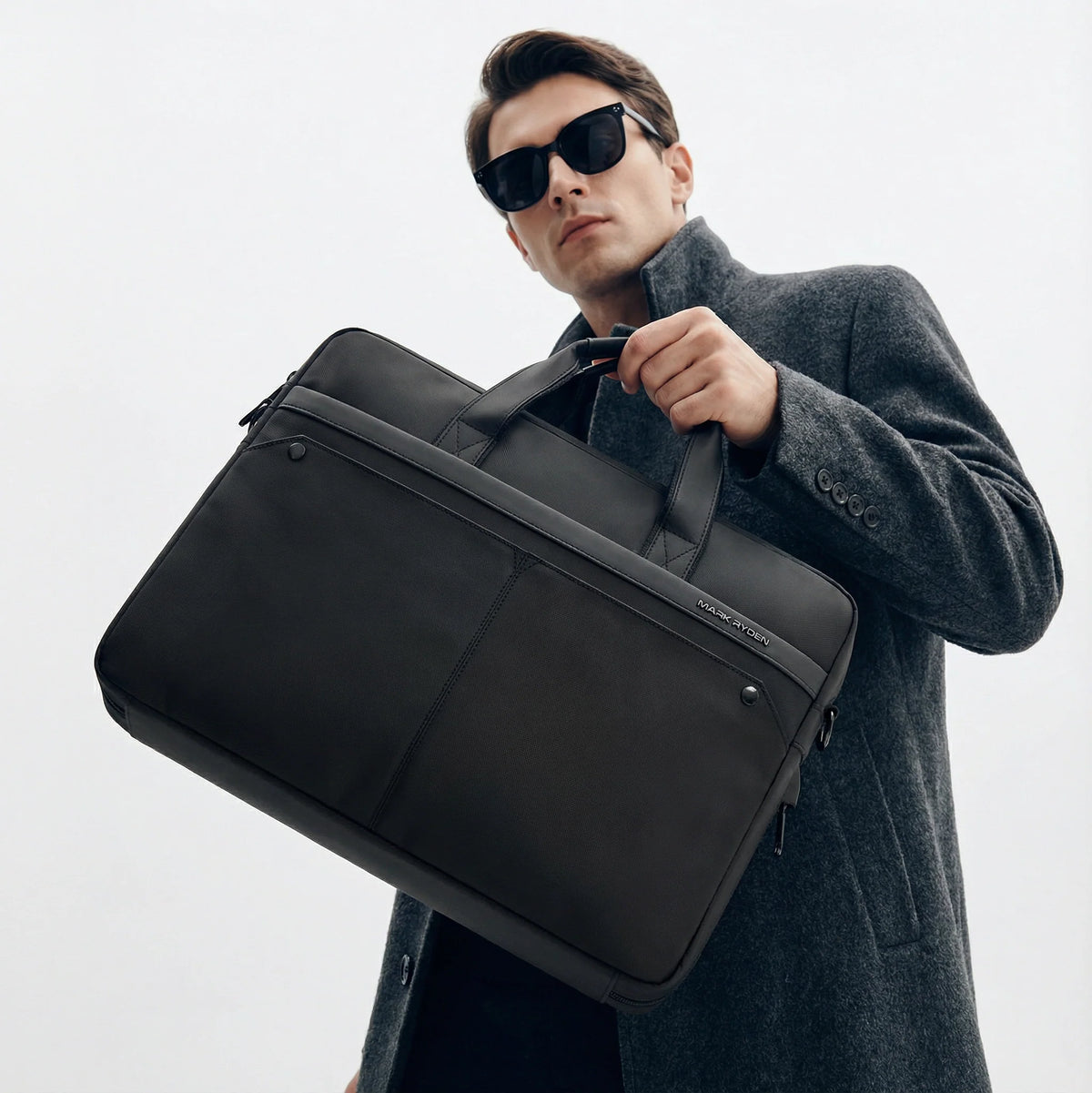 MarkRyden black commuter briefcase for 14/15.6 inch laptops