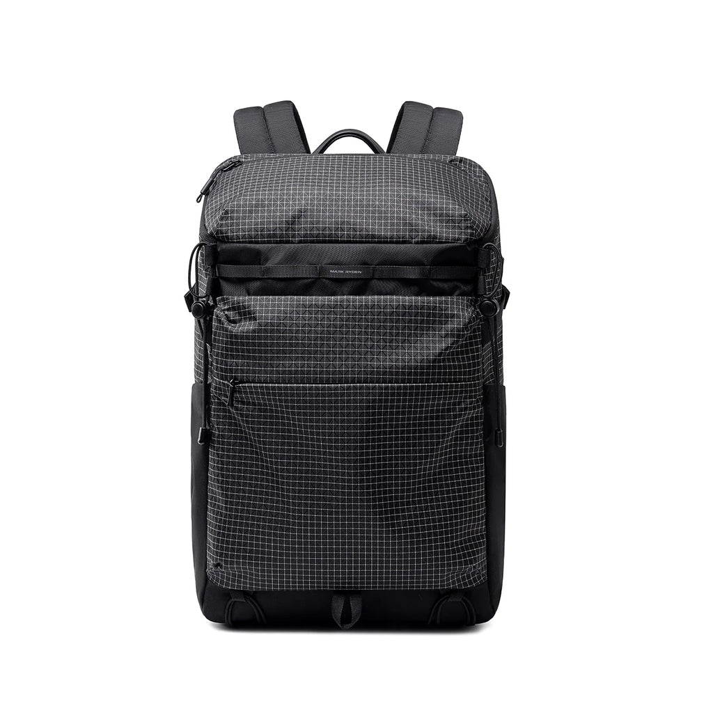 MARK RYDEN Global AeroPro 17.3" laptop backpack with grid pattern, multiple compartments