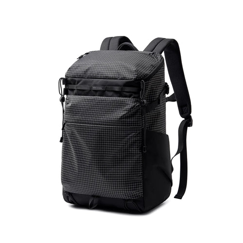 MARK RYDEN Global AeroPro 17.3" laptop backpack - black grid design with multiple compartments