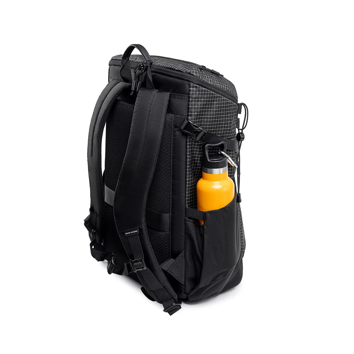 MARK RYDEN Global AeroPro 17.3" laptop backpack with yellow water bottle in side pocket - anti-theft design