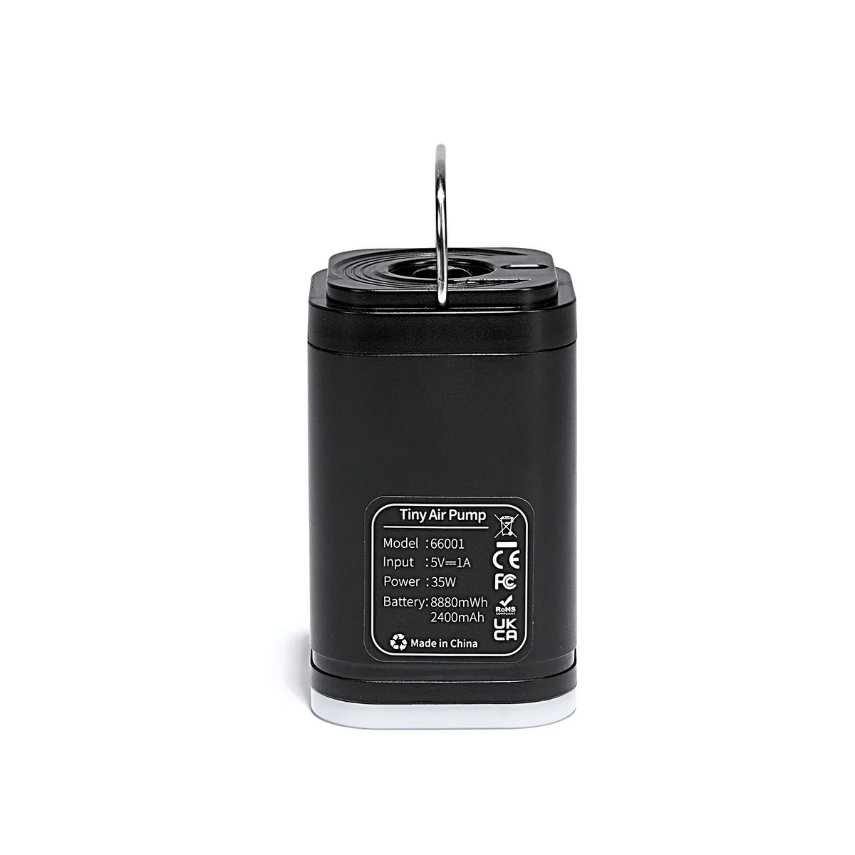 Tiny black lightable air pump for zip-lock bags | MarkRyden Global
