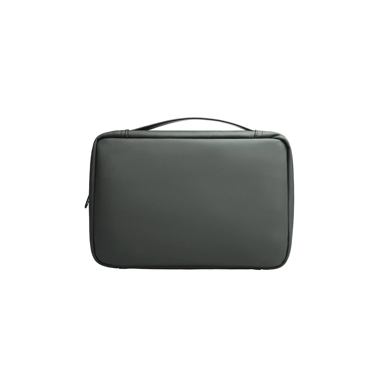 Compact charcoal travel washbag with handle - MARKRYDEN Global